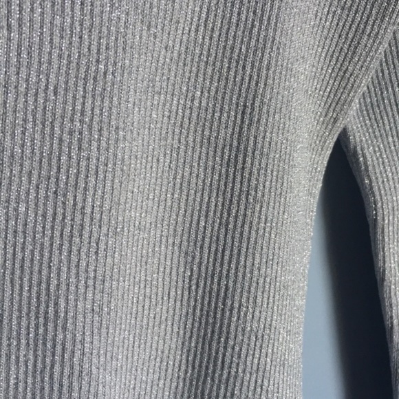 CABLE & GAUGE Beaded Ribbed Sparkle Sweater - Picture 2 of 5